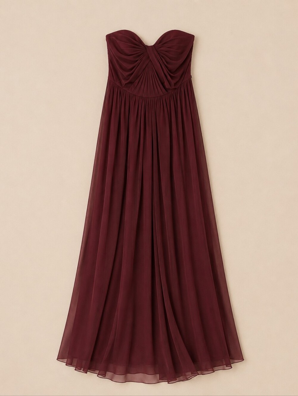 Bridesmaid Dress Cabernet Red Size 8 Multiway Formal Chiffon Gown Romantic Wine - Picture 2 of 6